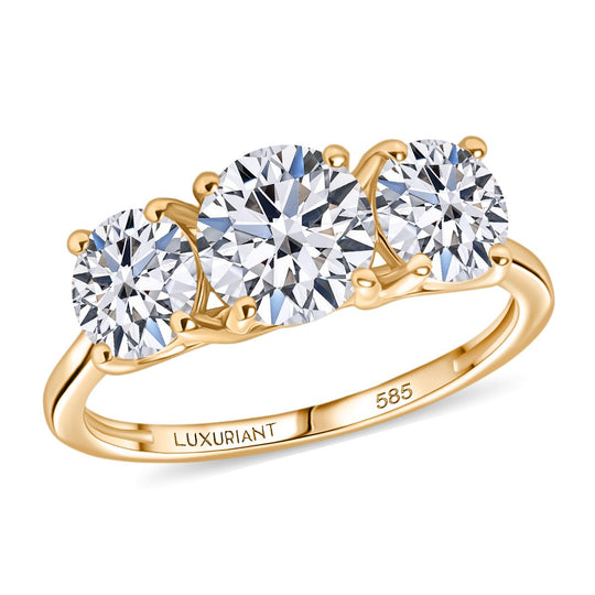 LUXURIANT DIAMOND - Lab Grown Diamant VS-EF SGL zertifiziert Ring 585 Gold (Größe 20.00) ca. 2.09 ct