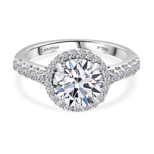 LUXURIANT DIAMOND - Lab Grown Diamant VS-EF IGI zertifiziert Ring 950 Platin (Größe 18.00) ca. 3.00 ct