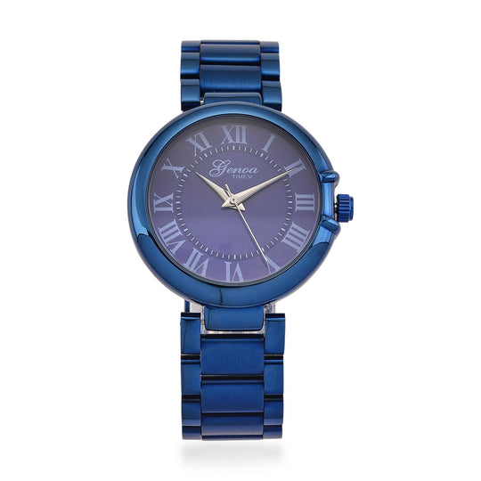 GENOA - Uhr mit Automatikwerk Dandong und Zifferblatt in Rosérosa, luxuriöses Design, bicolor