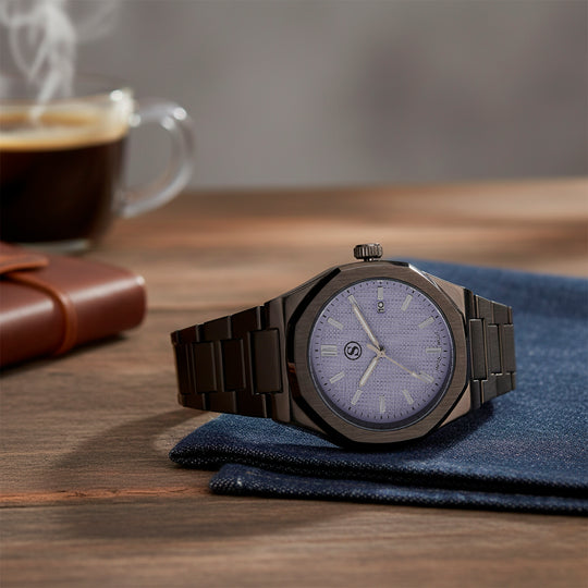 STRADA - Armbanduhr mit japanischem Uhrwerk und Datumsanzeige, Legierungsgehäuse Sandstrahleffekt, bicolor, Goldfarben