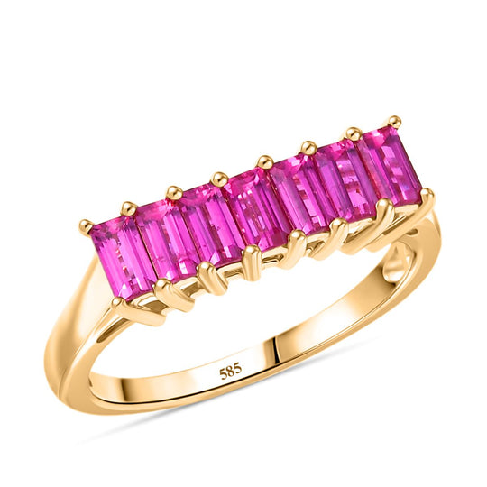 AAA Burmesischer Rubin Ring 585 Gelb Gold (Größe 19.00) ca. 1.06 ct