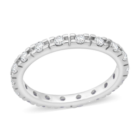 2er Set- Lustro Stella Weißer Zirkonia Ring 925 Silber rhodiniert (Größe 20.00)