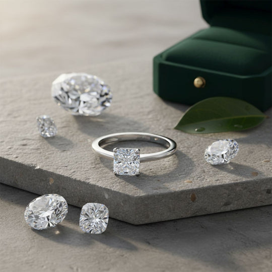 LUXURIANT DIAMOND - Lab Grown Diamant VS-EF IGI zertifiziert Ring 950 Platin (Größe 20.00) ca. 1.00 ct
