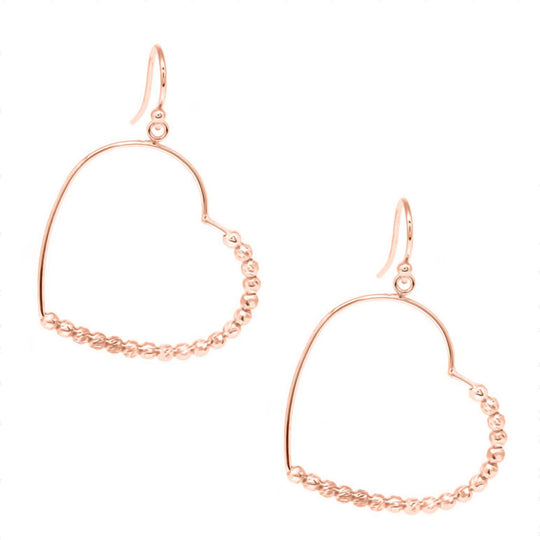 Designer-inspiriert 925 Silber Herz rosévergoldet Ohrringe 2,50g