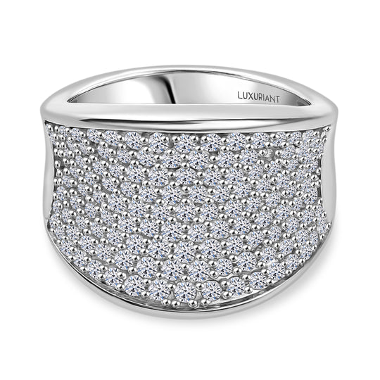 LUXURIANT DIAMANT - Lab Grown Diamant SI-GH SGL zertifiziert Ring 925 Silber rhodiniert (Größe 17.00) ca. 1,50 ct