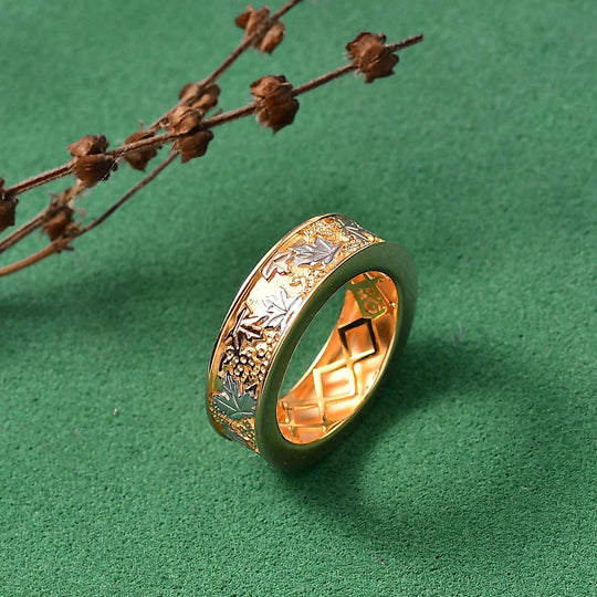 GP Italienische Garten Kollektion - Tricolor Ring 925 Silber Rhodiniert und 750 Gelbgold Vermeil (Größe 17.00)