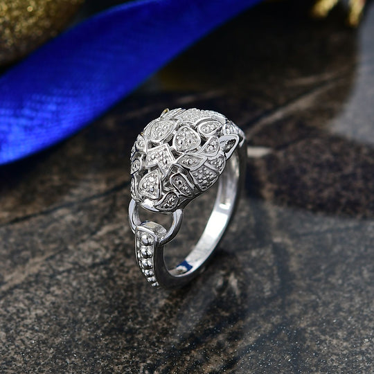EVER TRUE Weißer Zirkon Ring Nickelfreies Messing, Silberfarben (Größe 18.00)