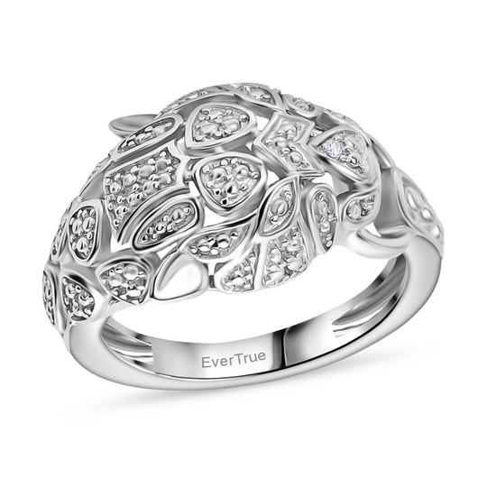 EVER TRUE Weißer Zirkon Ring Nickelfreies Messing, Silberfarben (Größe 18.00)