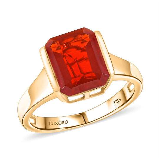 EXKLUSIVES ANGEBOT LUXORO AAAA Blaze Feueropal Ring 585 Gold (Größe 20.00) ca. 2.12 ct