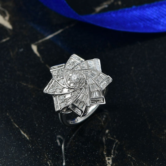LUXURIANT DIAMOND - Lab Grown Diamant SI-GH SGL zertifiziert Ring 925 Silber rhodiniert (Größe 21.00) ca. 1.00 ct