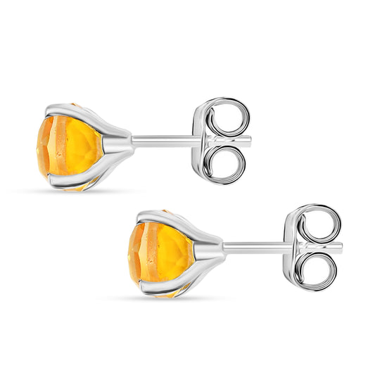 Sphaleros Quarz Ohrringe 925 Silber 750 Gelb Vergoldet ca. 2.23 ct