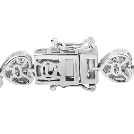 Lab Grown Diamant SI-GH Armband ca. 20 cm 925 Silber 750 Roségold Vermeil ca. 4.15 ct