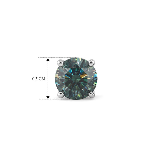 D'Joy Paraiba Moissanit Ohrringe, 925 Silber rhodiniert - 0,91 ct.