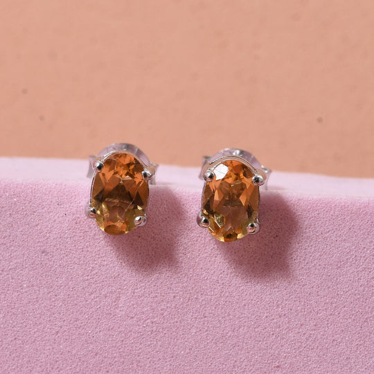D'Joy Citrin Ohrringe 925 Silber rhodiniert ca. 1.00 ct