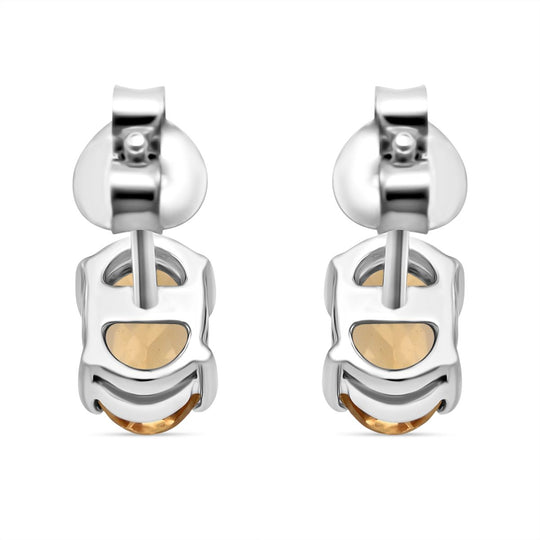 D'Joy Citrin Ohrringe 925 Silber rhodiniert ca. 1.00 ct