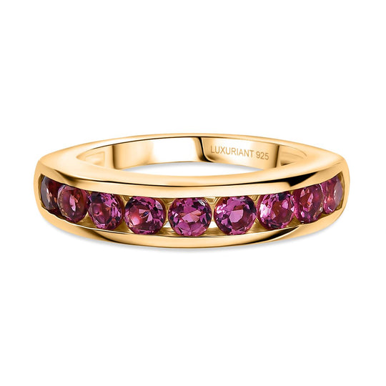 AAA Lab Grown Bixbit Ring 925 Silber 750 Gelbgold Vermeil (Größe 20.00) ca. 1.09 ct