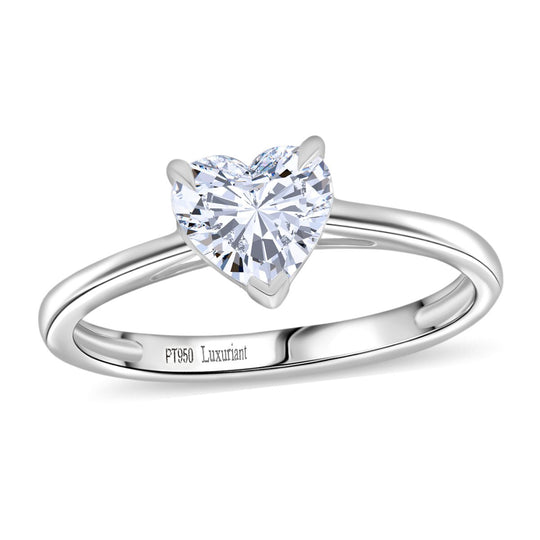 LUXURIANT DIAMOND - Lab Grown Diamant D-IF IGI zertifiziert Ring 950 Platin (Größe 18.00) ca. 1.00 ct