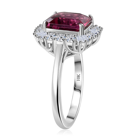 Luxuriant - AAA Lab Grown Bixbit, Lab Grown Diamant AGI zertifiziert Ring 417 Gold (Größe 17.00) ca. 3.51 ct