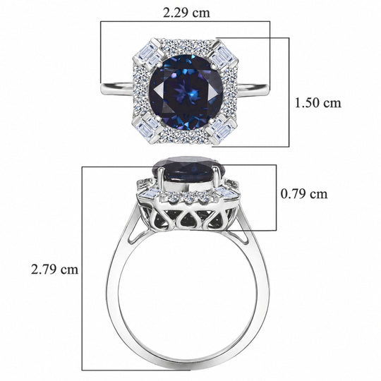 Luxuriant - AAA Lab Grown Alexandrit, Lab Grown Diamant AGI zertifiziert Ring 417 Gold (Größe 19.00) (10-15 Werktage Lieferzeit) ca. 5.32 ct