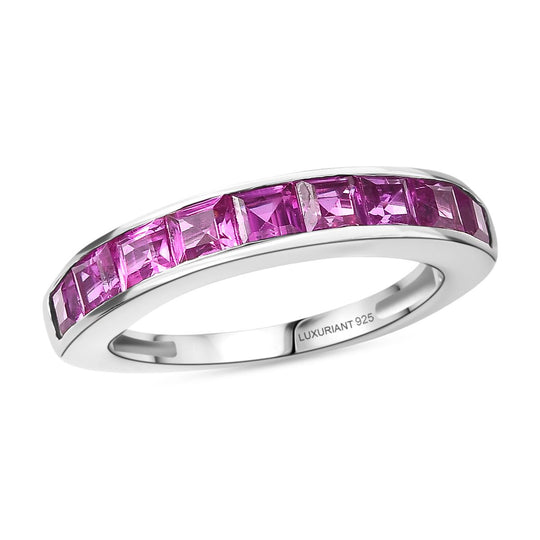 AAA Lab Grown Rosa Saphir Ring 925 Silber platiniert (Größe 20.00) ca. 1.94 ct
