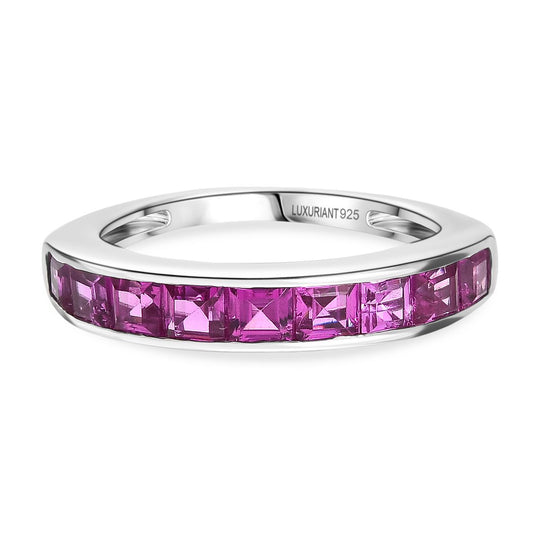 AAA Lab Grown Rosa Saphir Ring 925 Silber platiniert (Größe 20.00) ca. 1.94 ct
