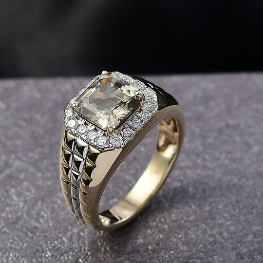 Luxuriant - AAA Turkizit, Lab Grown Diamant AGI zertifiziert Ring 417 Gold (Größe 18.00) ca. 3.20 ct