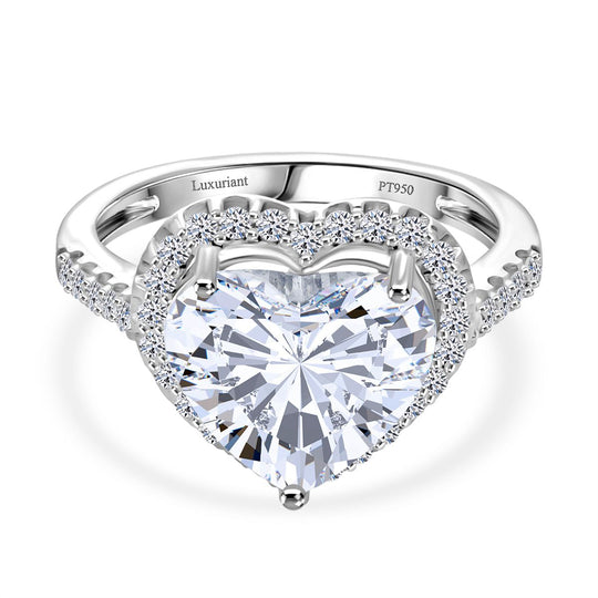 LUXURIANT DIAMOND - Lab Grown Diamant VS-EF IGI zertifiziert Ring 950 Platin (Größe 17.00) ca. 5.50 ct