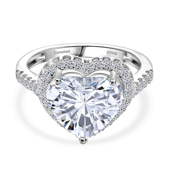 LUXURIANT DIAMOND - Lab Grown Diamant VS-EF IGI zertifiziert Ring 950 Platin (Größe 17.00) ca. 5.50 ct