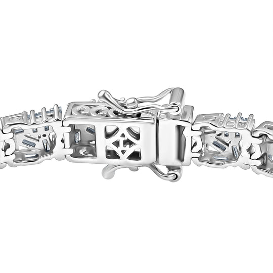 LUXURIANT DIAMOND - Lab Grown Diamant SI-GH SGL zertifiziert Armband ca. 19 cm 925 Silber rhodiniert ca. 5,00 ct.