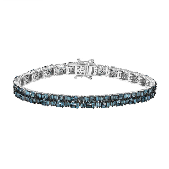 LUXURIANT DIAMOND - Lab Grown Diamant SI-GH SGL zertifiziert Armband ca. 19 cm 925 Silber rhodiniert ca. 5,00 ct.