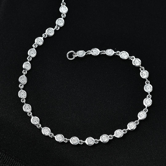EVER TRUE Weißer Diamant Armband ca. 19 cm Nickelfreies Messing