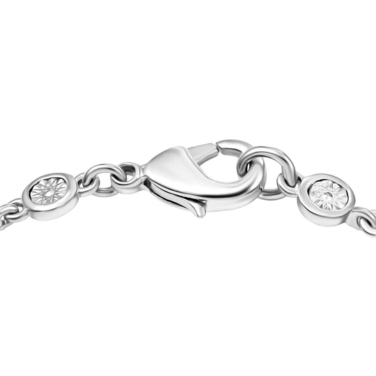EVER TRUE Weißer Diamant Armband ca. 19 cm Nickelfreies Messing