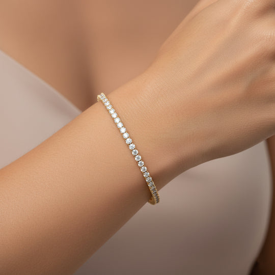D'Joy Moissanit Armband ca. 20 cm 925 Silber rhodiniert ca. 5.99 ct