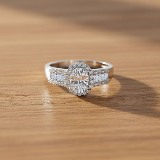 LUXURIANT DIAMOND - Lab Grown Diamant VS-EF IGI zertifiziert Ring 925 Silber rhodiniert (Größe 18.00) ca. 1.50 ct