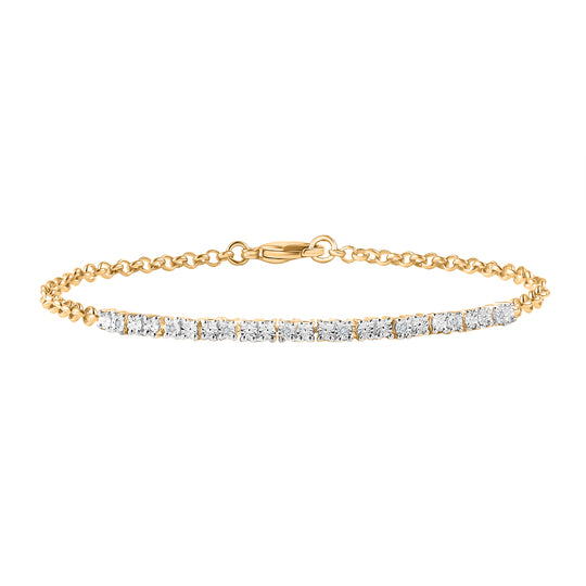 EVER TRUE Weißer Diamant Armband ca. 19 cm Nickelfreies Messing