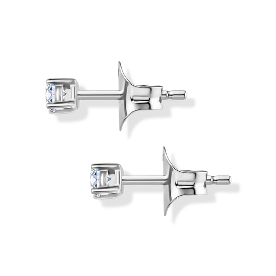 LUXURIANT DIAMOND - Lab Grown Diamant SI-GH Ohrringe 925 Silber rhodiniert ca. 0.25 ct