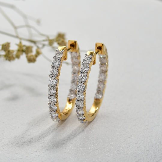 LUXURIANT DIAMOND - Lab Grown Diamant VS-EF SGL zertifiziert Ohrringe 925 Silber 750 Roségold Vermeil ca. 2.00 ct