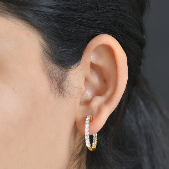 LUXURIANT DIAMOND - Lab Grown Diamant VS-EF SGL zertifiziert Ohrringe 925 Silber 750 Roségold Vermeil ca. 2.00 ct