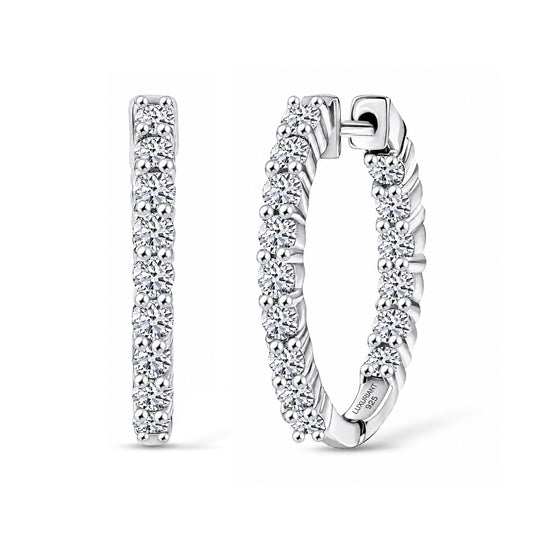LUXURIANT DIAMOND - Lab Grown Diamant VS-EF SGL zertifiziert Ohrringe 925 Silber 750 Roségold Vermeil ca. 2.00 ct