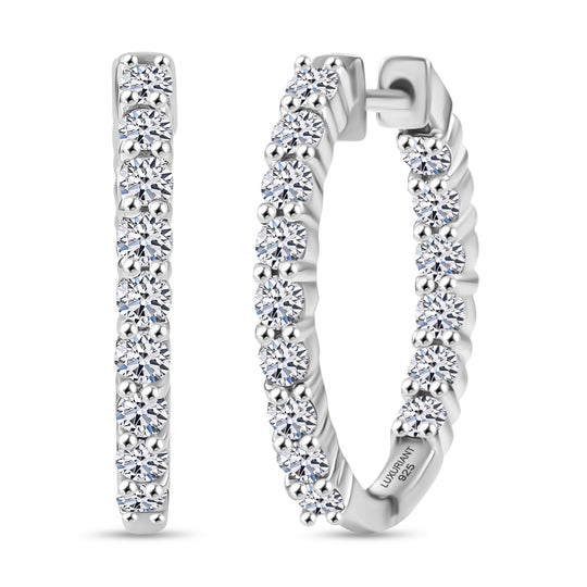 LUXURIANT DIAMOND - Lab Grown Diamant VS-EF SGL zertifiziert Ohrringe 925 Silber 750 Roségold Vermeil ca. 2.00 ct