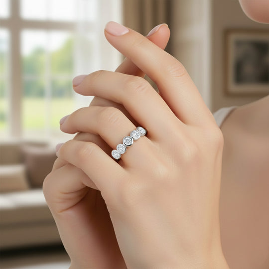 LUXURIANT DIAMOND - Lab Grown Diamant SI-GH Ring 925 Silber Rhodiniert (Größe 19.00) ca. 1.00 ct