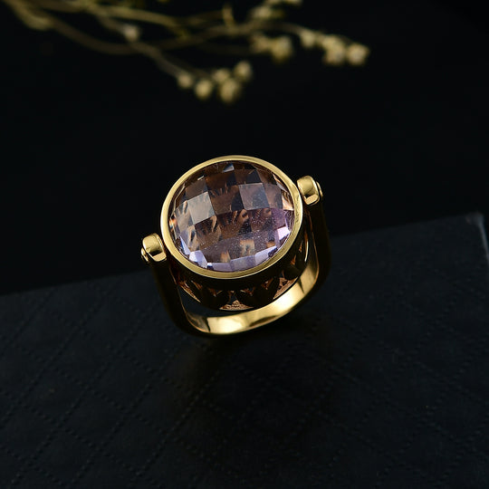 EVER TRUE Rose De France Amethyst Ring Nickelfreies Messing (Größe 21.00) ca. 12,95 ct
