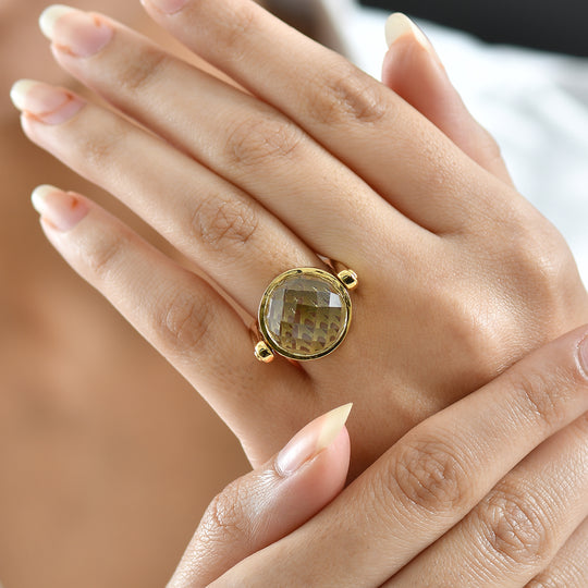 EVER TRUE Prasiolith Ring Nickelfreies Messing (Größe 19.00) ca. 12,53 ct