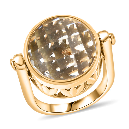 EVER TRUE Prasiolith Ring Nickelfreies Messing (Größe 19.00) ca. 12,53 ct