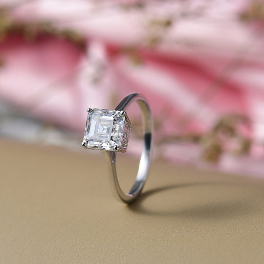 D'Joy Moissanit Ring 925 Silber rhodiniert (Größe 19.00) ca. 1,95 ct