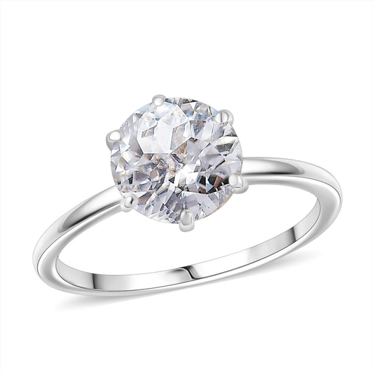 D'Joy Moissanit Ring 925 Silber rhodiniert (Größe 20.00) ca. 1,77 ct