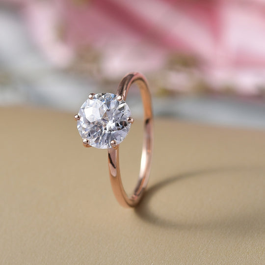 D'Joy Moissanit Ring 925 Silber 750 rosévergoldet (Größe 20.00) ca. 1,77 ct
