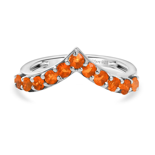 D'Joy Feueropal Ring 925 Silber rhodiniert (Größe 20.00) ca. 0,54 ct