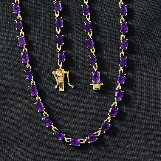 EVER TRUE Citrin Halskette ca. 45 cm Nickelfreies Messing ca. 22.49 ct