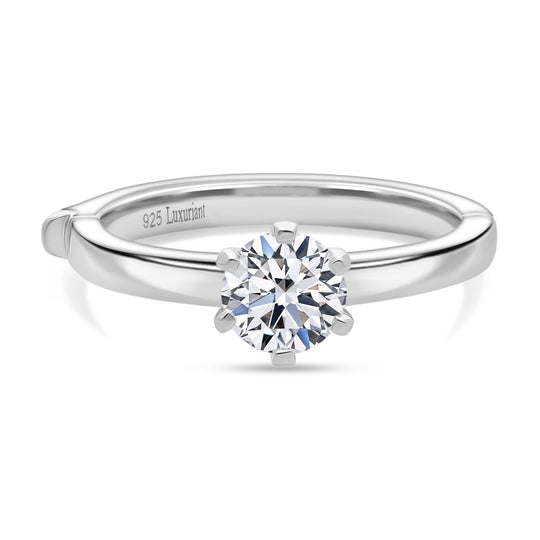 LUXURIANT DIAMOND - Lab Grown Diamant SI-GH SGL zertifiziert Ring 925 Silber rhodiniert (Größe 21.00) ca. 1.00 ct